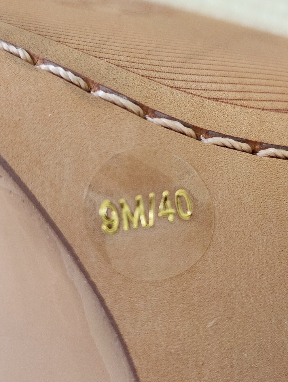 Vince Camuto Slaytia Nude Patent Pumps Clear Flare Heel NWOB Sz9 Fits 8 8.5 READ - Picture 14 of 16